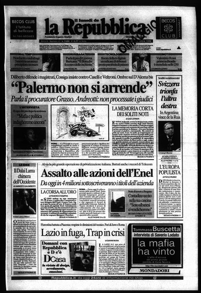 Il lunedì de La repubblica